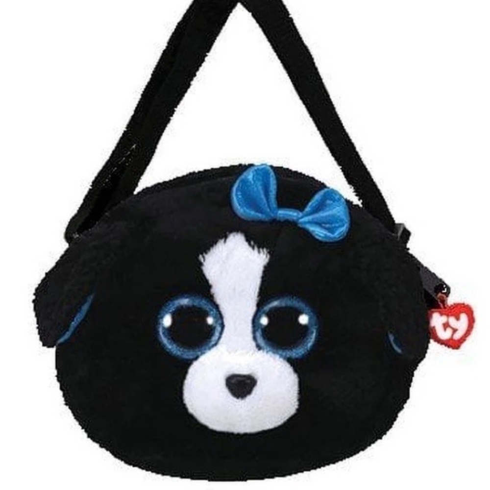 TY Beanie Boo Tracy Plush Coin‎ Purse Crossbody  Zipper Bag